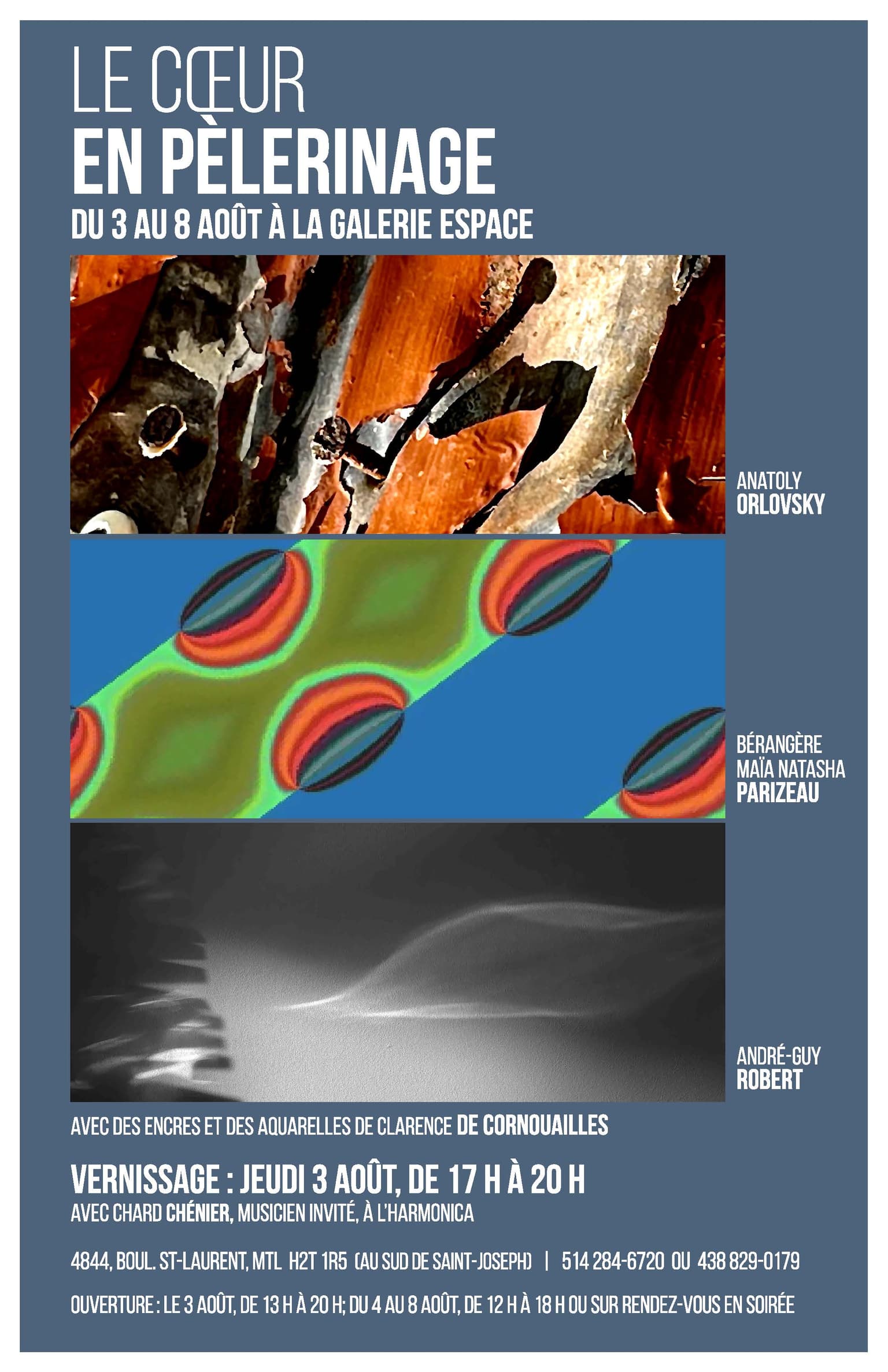 This was the invitation design for the art show I had in Montreal at Gallery Espace, August 2023.